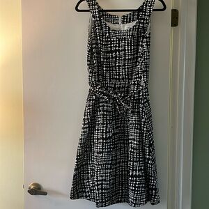 Calvin Klein black and white print dress. Sz M